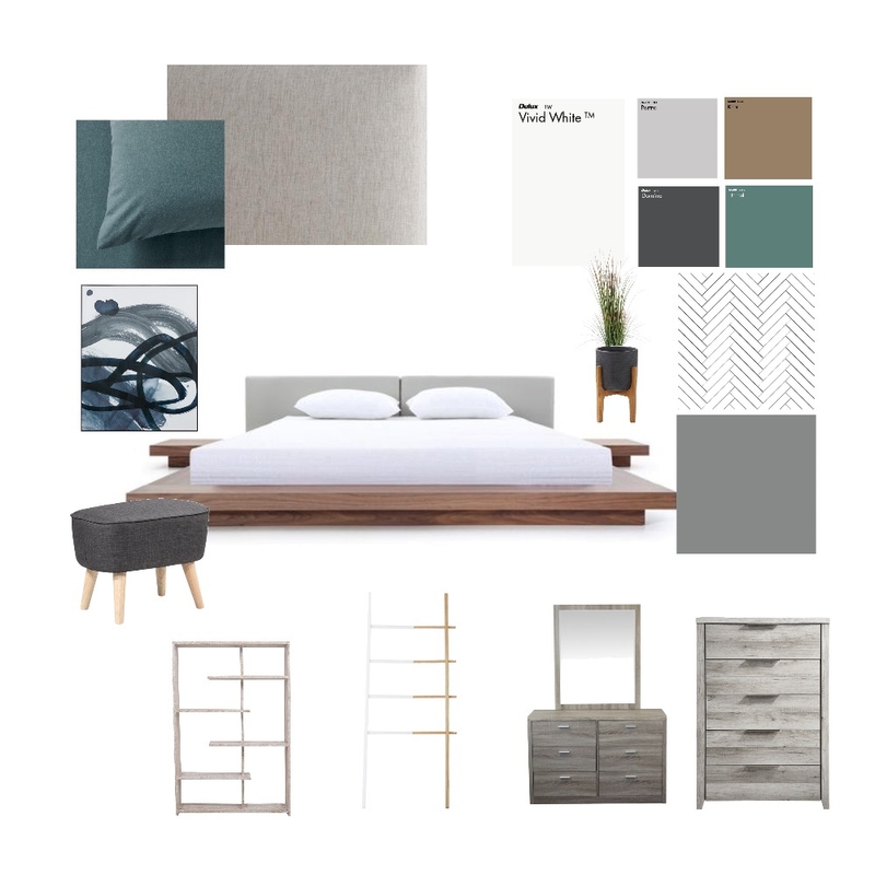 Japandi writer bedroom Mood Board by avibar on Style Sourcebook