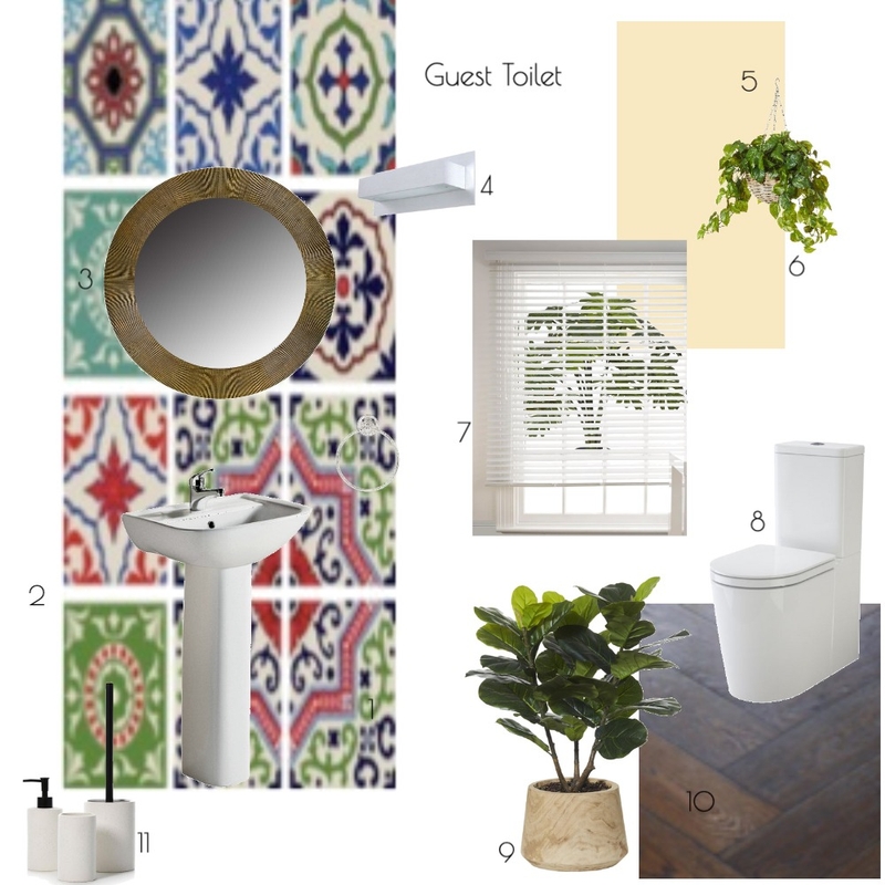 Module 9 - Guest Toilet Mood Board by shelaghbillett on Style Sourcebook