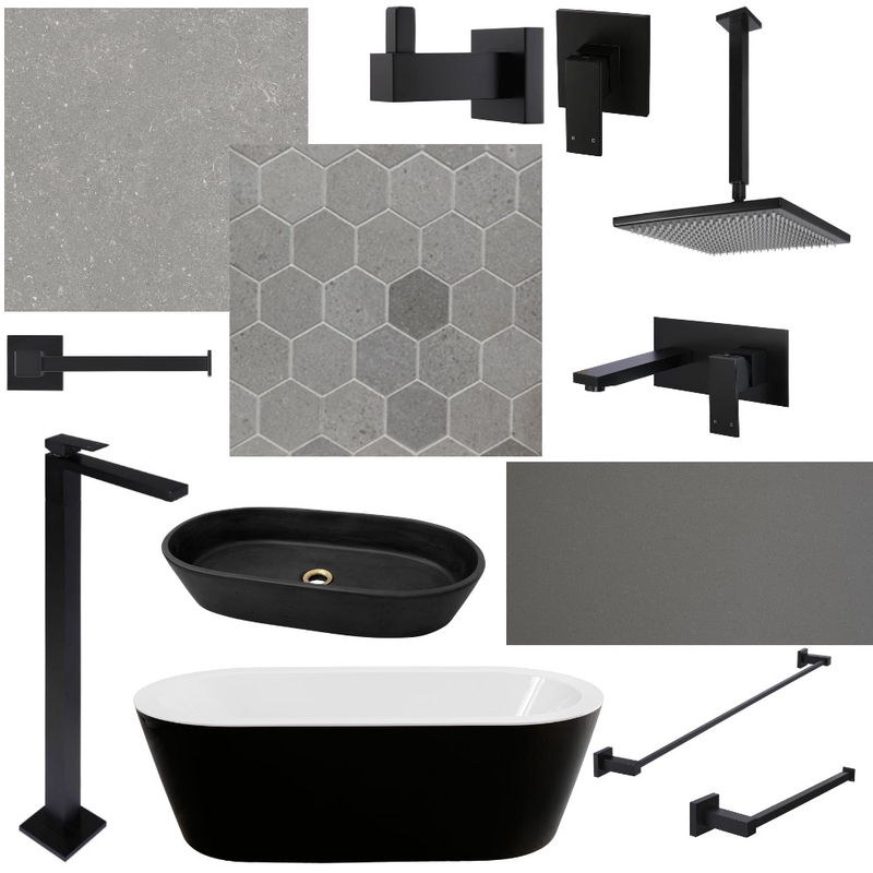 Moody Bathroom Mood Board by DKD on Style Sourcebook