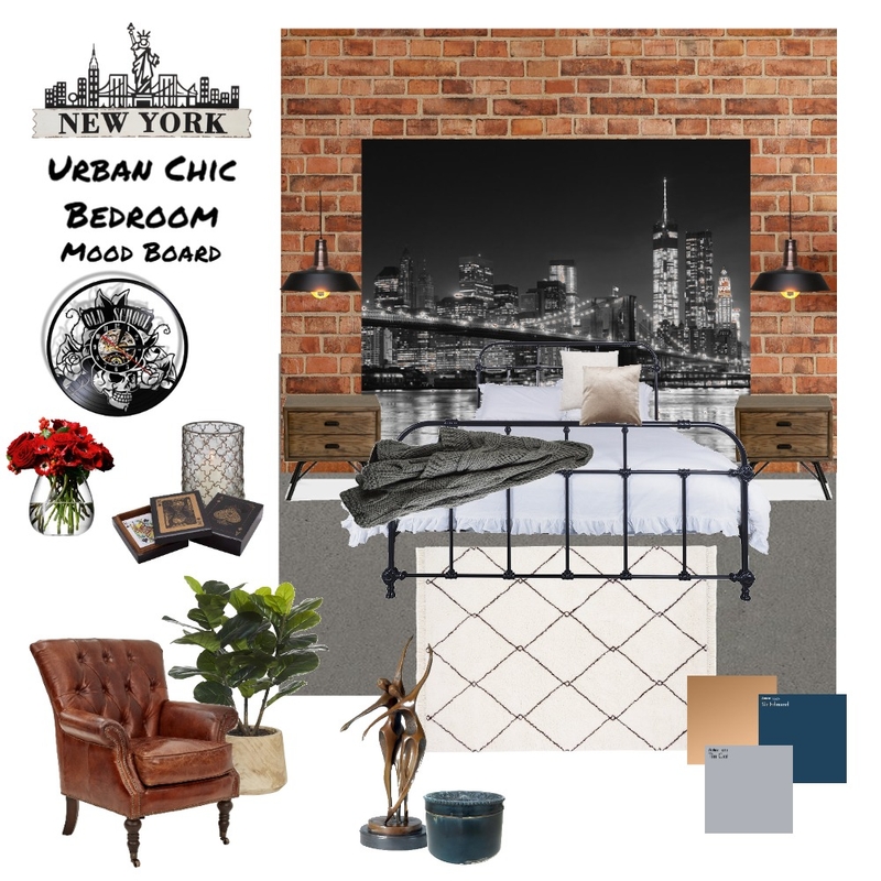 Urban Chic Bedroom Mood Board by CY_art&design on Style Sourcebook