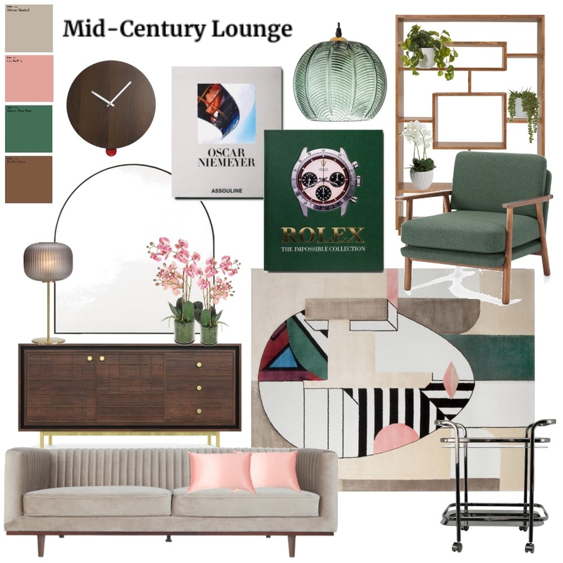 Mid-Century Lounge Mood Board by Karolina on Style Sourcebook