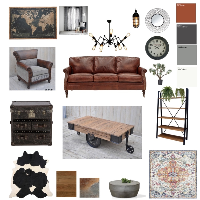 Industrial Living Mood Board by CathyWardNZ on Style Sourcebook