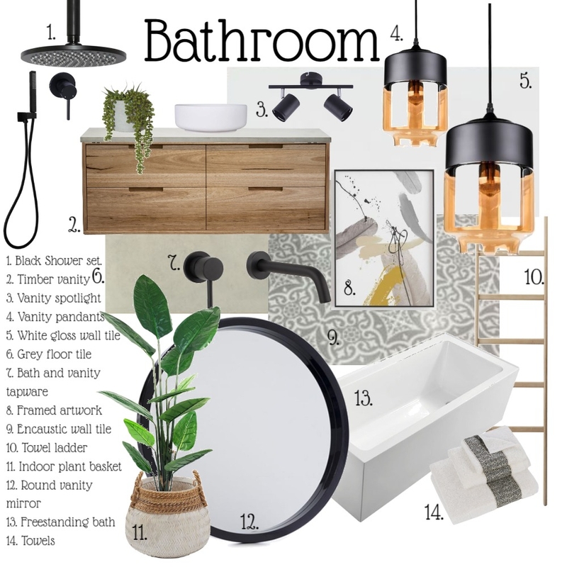 Lauren's Bathroom sample board Mood Board by DesignbyFussy on Style Sourcebook