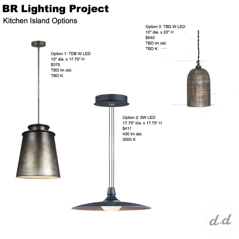 BR Lighting Project - Kitchen Island Options Mood Board by dieci.design on Style Sourcebook