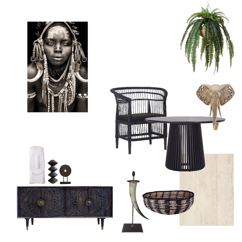 Tribal Dining Room Mood Board by Stephanie's Interiors on Style Sourcebook