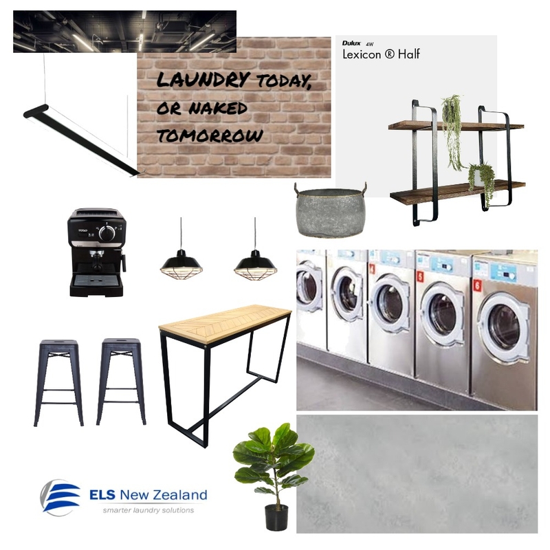 Industrial Laundromat Mood Board by KerriJean on Style Sourcebook