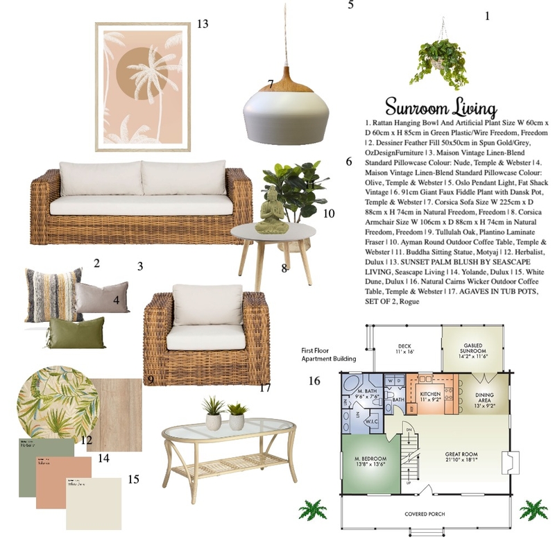 Sunroom Living Mood Board by Kinnco Designs on Style Sourcebook