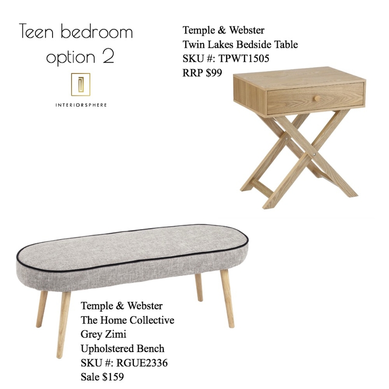 34 Tunstall Ave Kensington Teen Bedroom Option 2 Mood Board by jvissaritis on Style Sourcebook