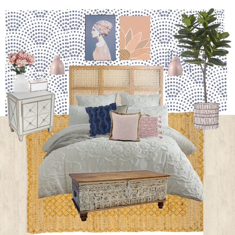 Boho Bedroom Mood Board by zahraalibasye_interiors on Style Sourcebook