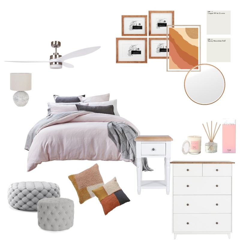 Pink Bedroom Mood Board by Ann_ika on Style Sourcebook