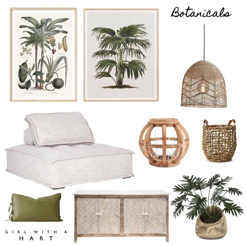 Botanicals Mood Board by Girl with a Hart Interiors on Style Sourcebook