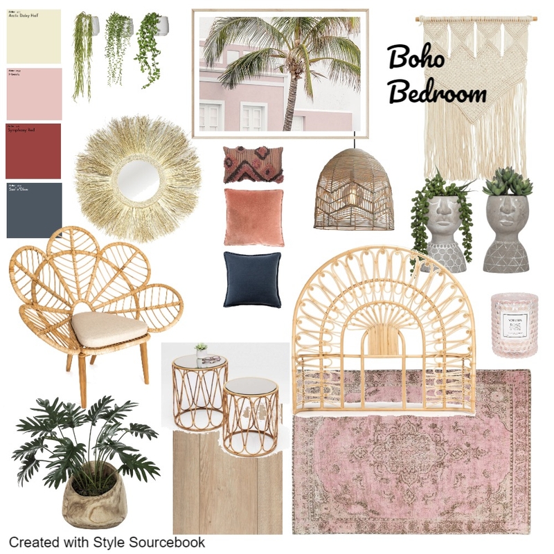 Boho Bedroom Mood Board by brooklyndouglass on Style Sourcebook