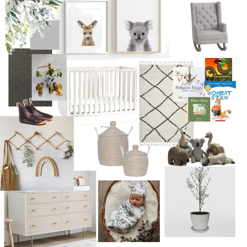 Modern Australiana Nursery Design Mood Board by She Boss Living on Style Sourcebook