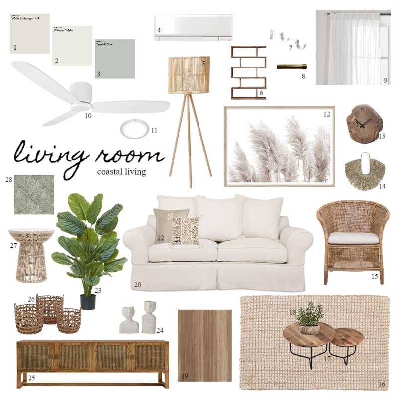 Coastal Living Mood Board by Nook Interior Design + Styling on Style Sourcebook