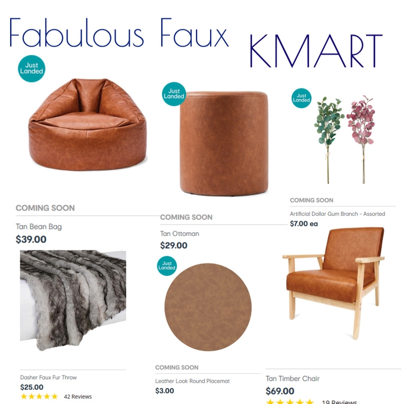 KMART Faux Mood Board by Kohesive on Style Sourcebook