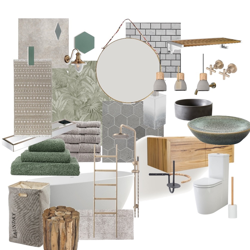 Concrete Jungle - Bathroom Mood Board by Noviana’s Interiors on Style Sourcebook