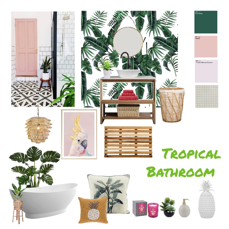 Tropical Bathroom Mood Board by Lucia Rhaden on Style Sourcebook