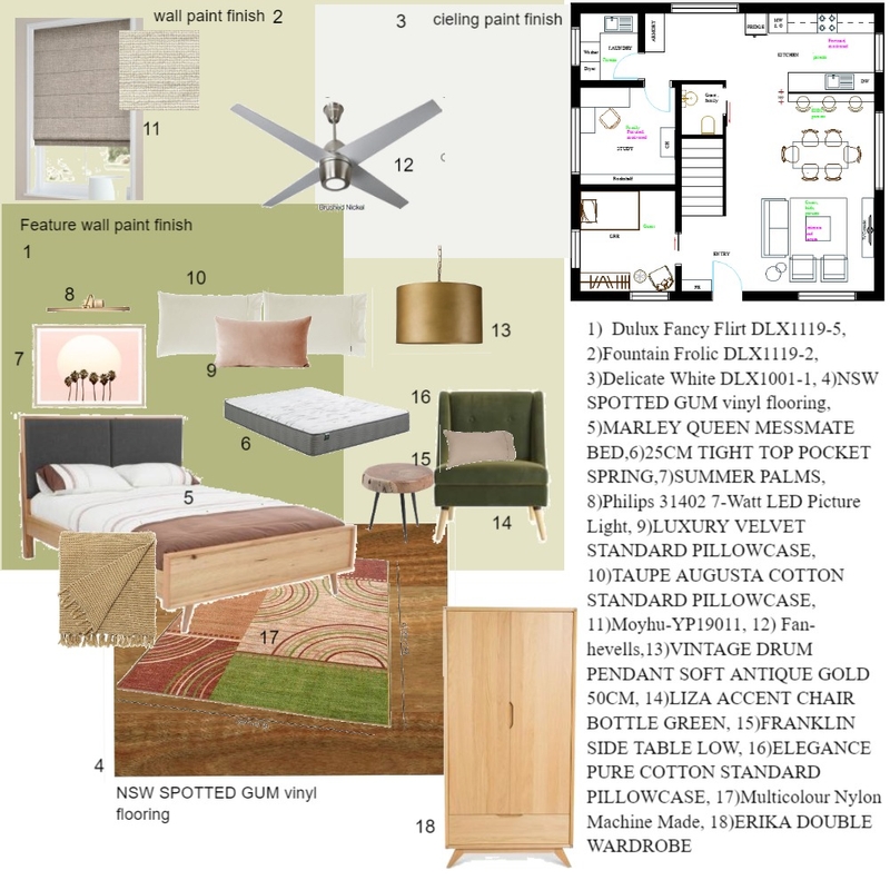 Sample board 4th - Guest room Mood Board by AM on Style Sourcebook