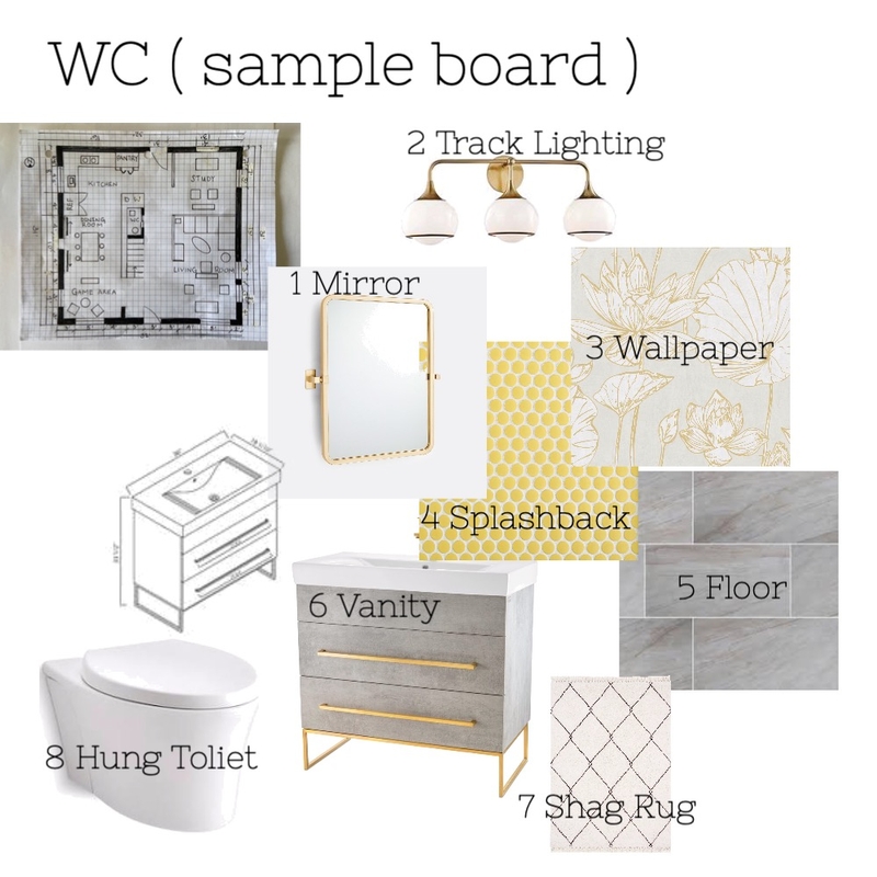 WC Sample Board Mood Board by Shari Dang on Style Sourcebook