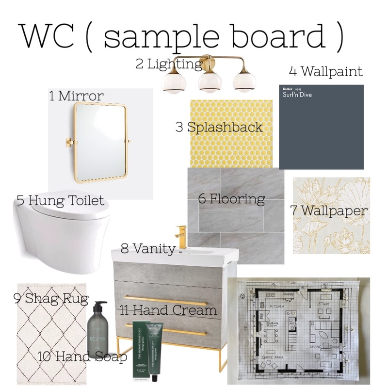 WC Sample Board Mood Board by Shari Dang on Style Sourcebook