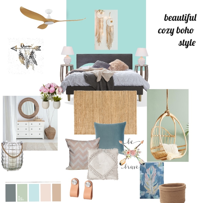 beautiful cozy boho style Mood Board by Natalie on Style Sourcebook