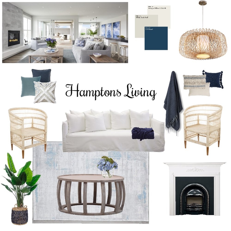 Hamptons Living room Mood Board by cotewest on Style Sourcebook