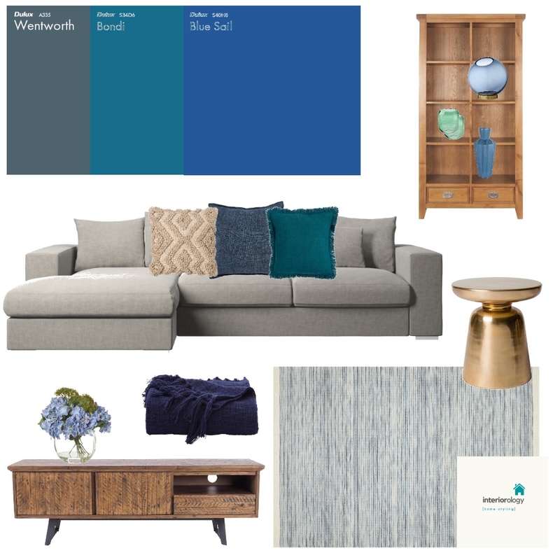 Upstairs casual living - Blue accents Mood Board by interiorology on Style Sourcebook