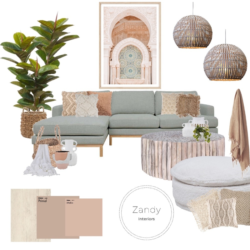 Moroccan Living Mood Board by Zandy Interiors on Style Sourcebook