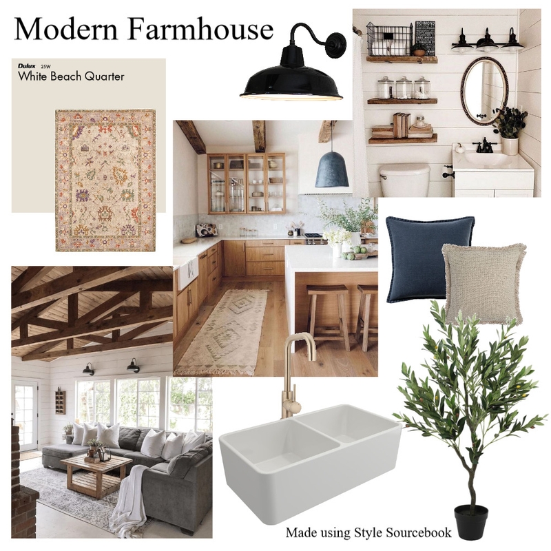 Modern Farmhouse Mood Board by THE ABODE COLLECTIVE on Style Sourcebook