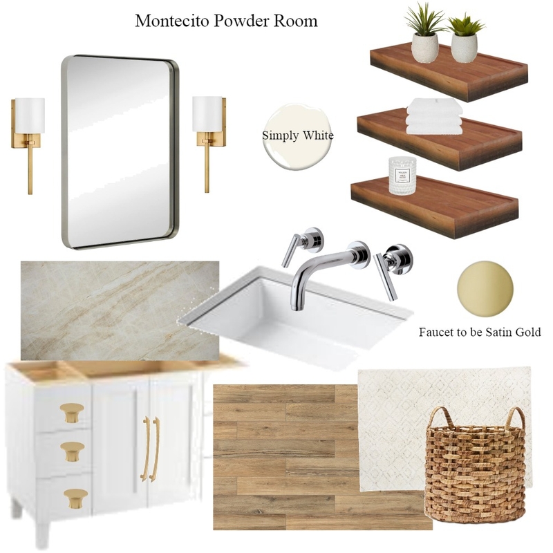 Montecito Powder Room Mood Board by ChristaGuarino on Style Sourcebook