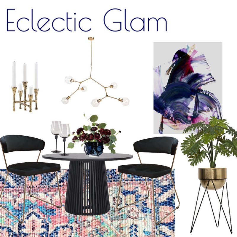 Eclectic Energy Dining Mood Board by Kohesive on Style Sourcebook