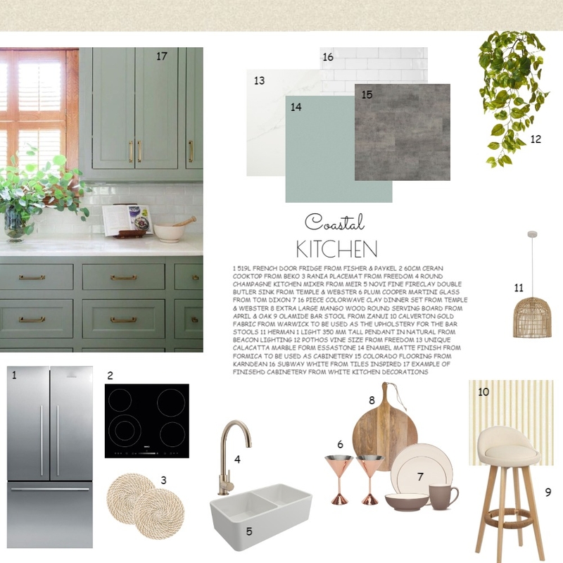 Coastal Kitchen Mood Board by Nanahara on Style Sourcebook