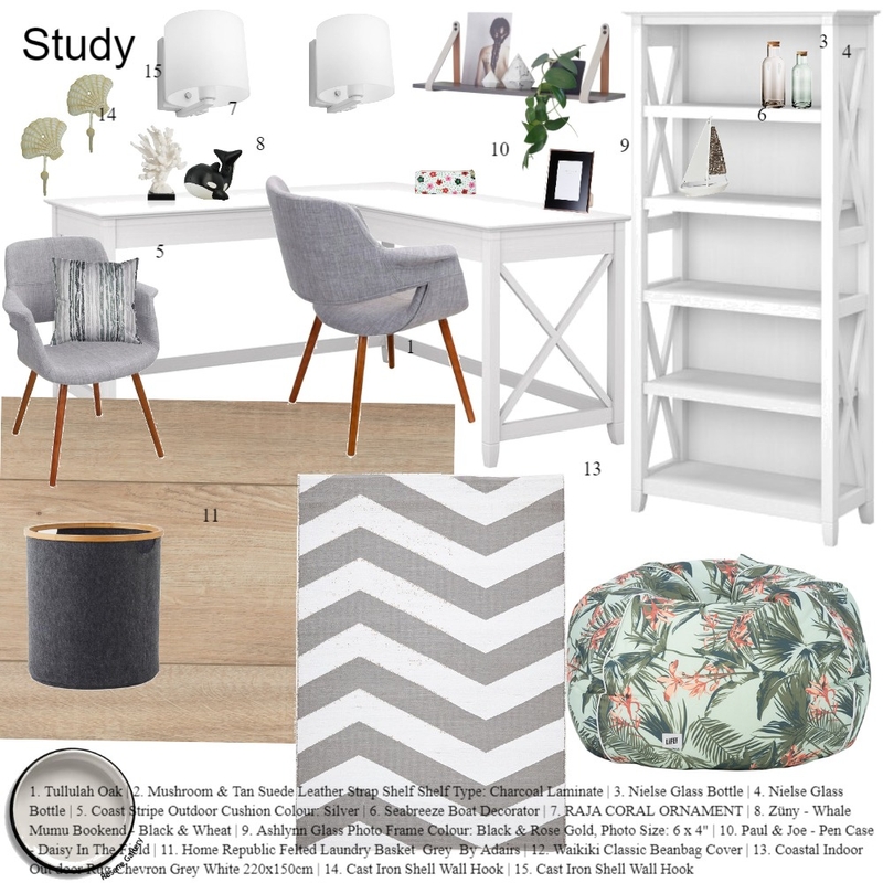 STUDY COASTAL Mood Board by itsjustrachna on Style Sourcebook