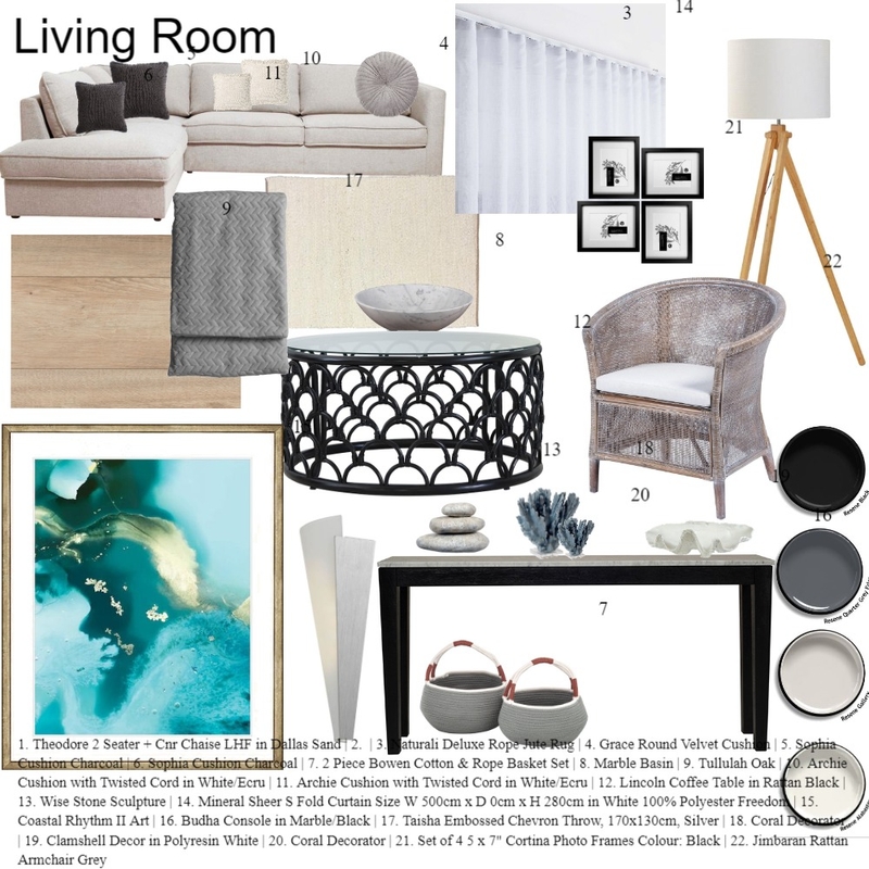 Coastal Chic Mood Board by itsjustrachna on Style Sourcebook