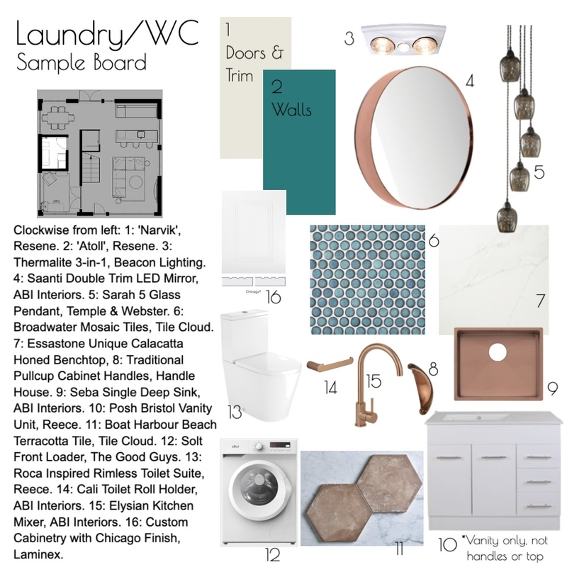 Mod9 Laundry WC Mood Board by AbbieJones on Style Sourcebook