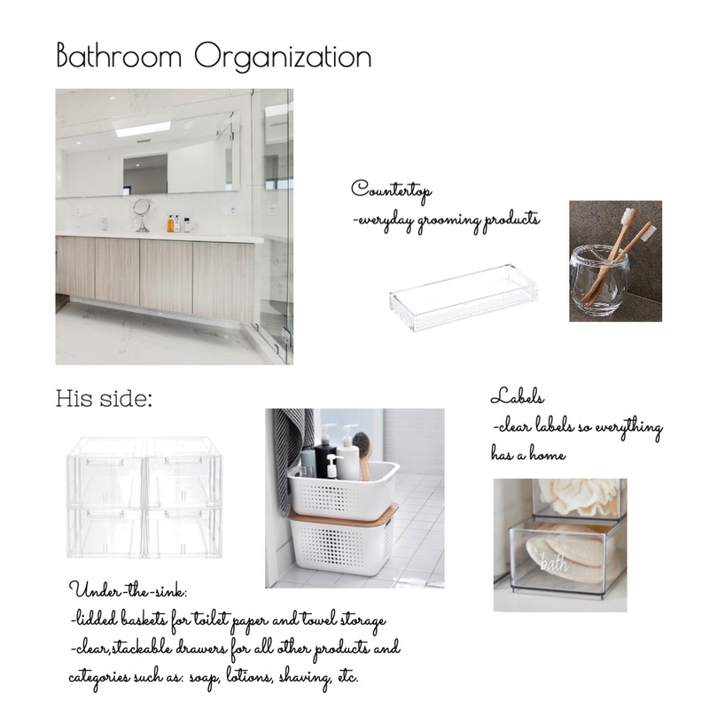 Bathroom Organization - His Side Mood Board by morganovens on Style Sourcebook