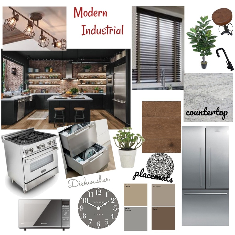 Modern Industrial Mood Board by Sunette Ras on Style Sourcebook