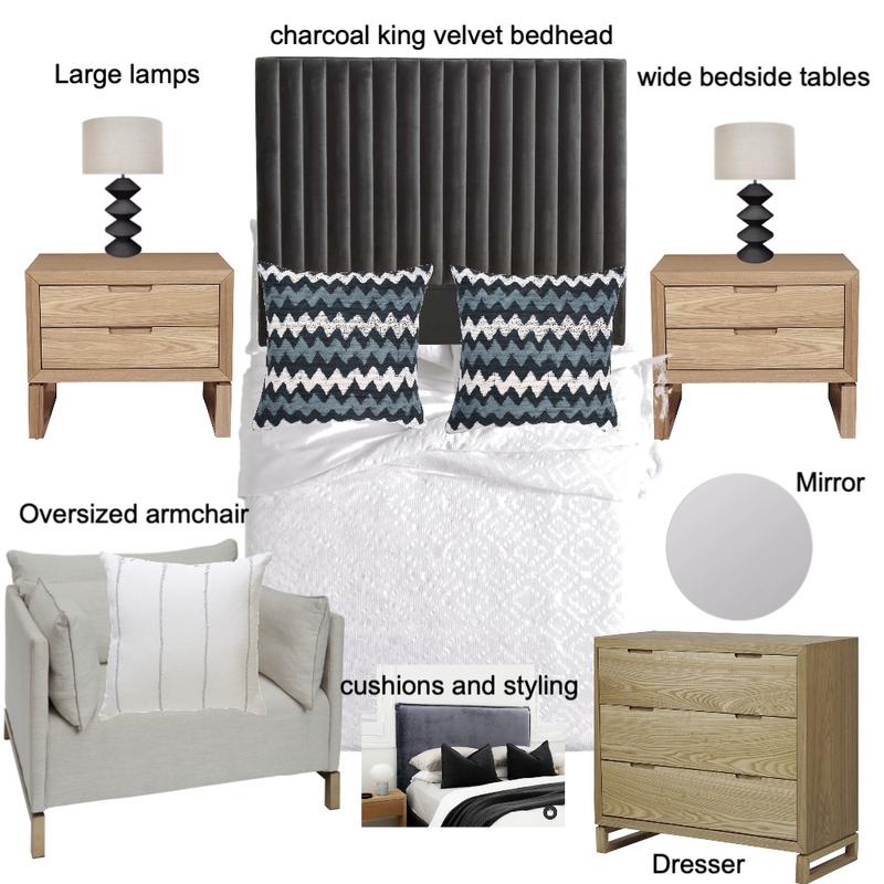 Tracy Master Bedroom Mood Board by KMK Home and Living on Style Sourcebook