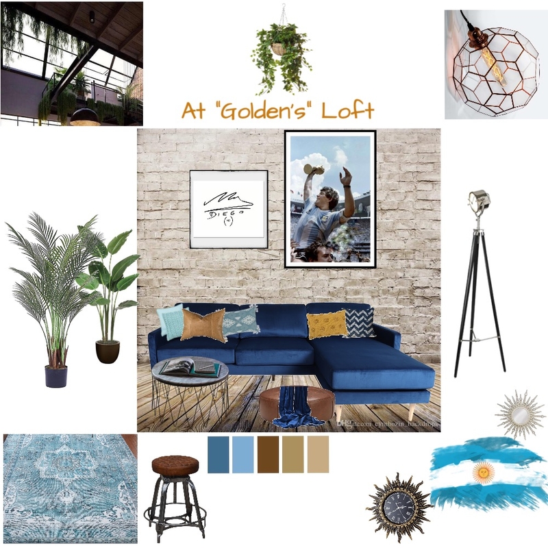 At "Golden's" loft Mood Board by Arzu Mamedbeili on Style Sourcebook