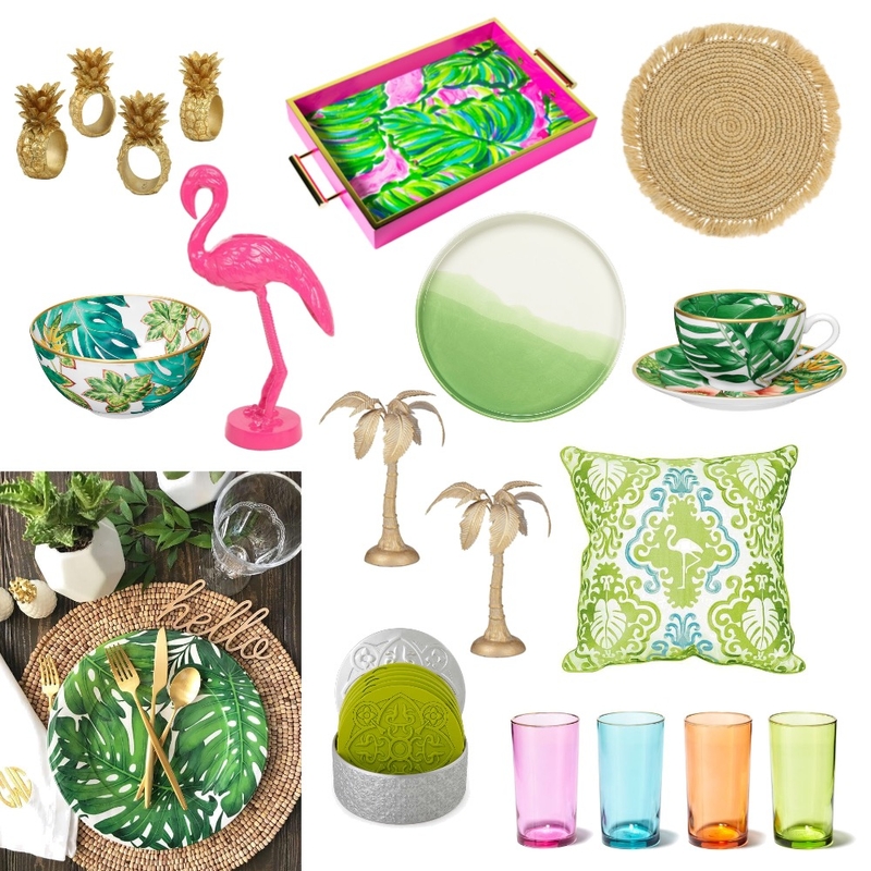 Tropical Tablescape Mood Board by LDecorista on Style Sourcebook