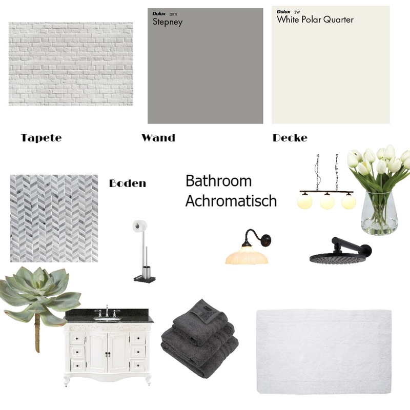 Achromatisch Bathroom Mood Board by Anne on Style Sourcebook