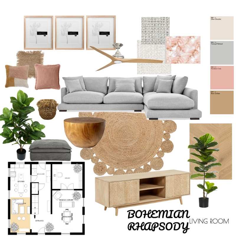 BOHEMIAN RHAPSODY - Living Room Mood Board by Danelle_kat on Style Sourcebook