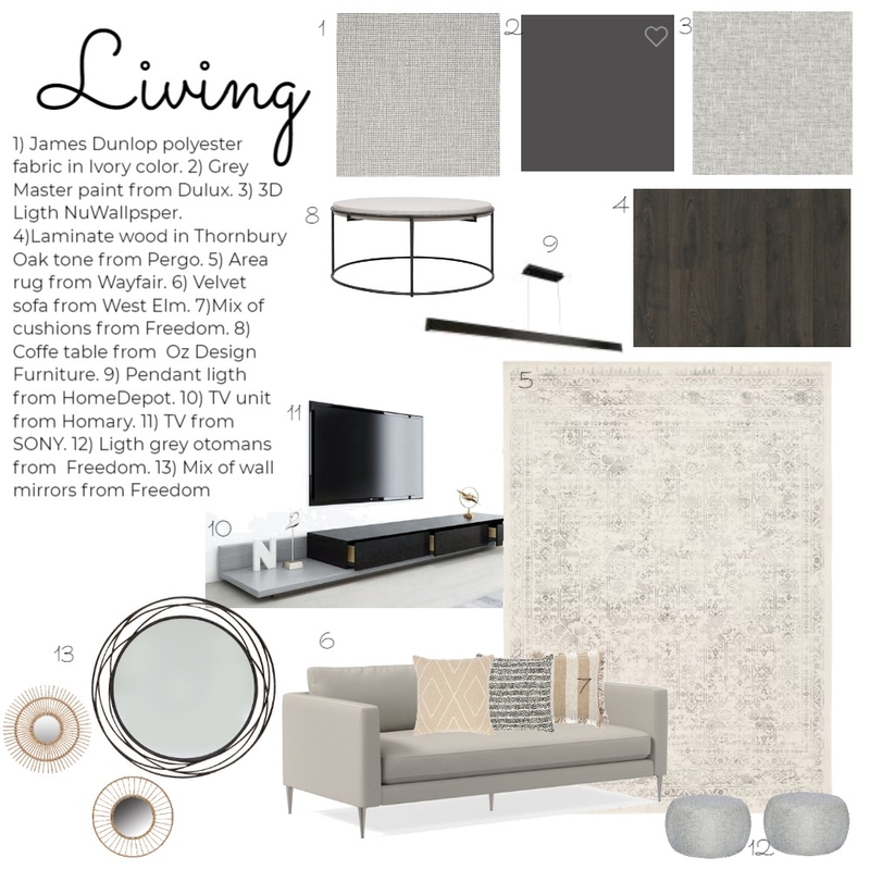 Living Mood Board by veronacoronel on Style Sourcebook