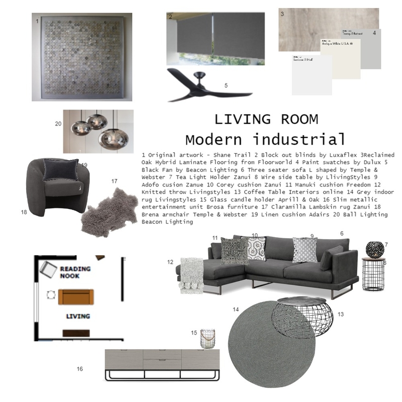 sample board living room Mood Board by mjallen on Style Sourcebook