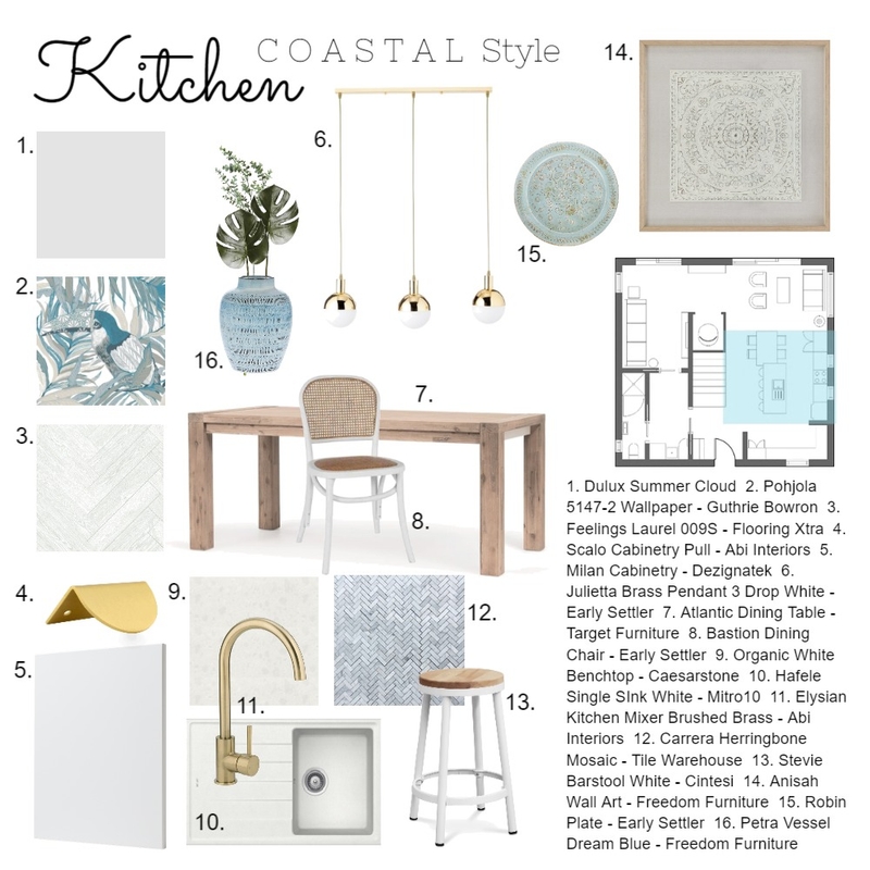Module 9 - Kitchen Mood Board by Amber Cynthie Design on Style Sourcebook