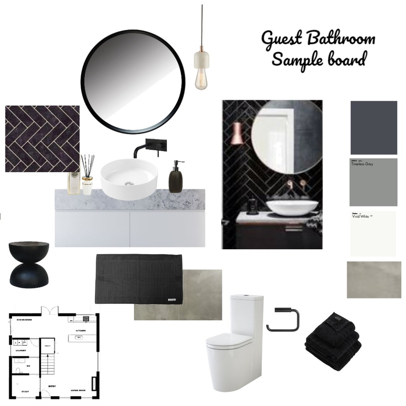 Sample Board Bathroom Mood Board by Danche on Style Sourcebook