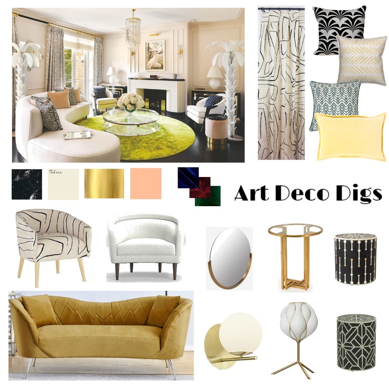 Art Deco Digs Mood Board by carcarlcarly on Style Sourcebook