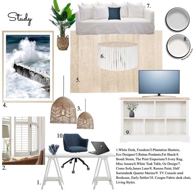 Study Mood Board by Tone Design on Style Sourcebook