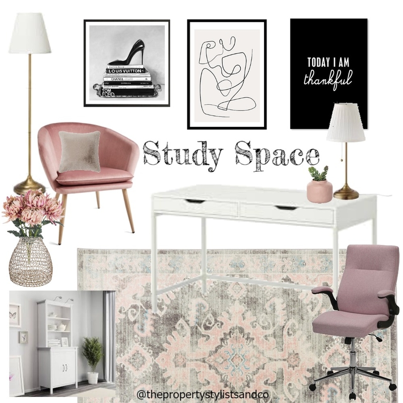 Study Space- Evelyn & Daniel Mood Board by The Property Stylists & Co on Style Sourcebook