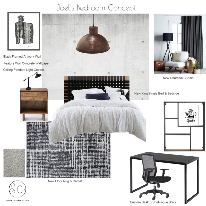 Teenager Boy Bedroom Mood Board by Sara Campbell on Style Sourcebook